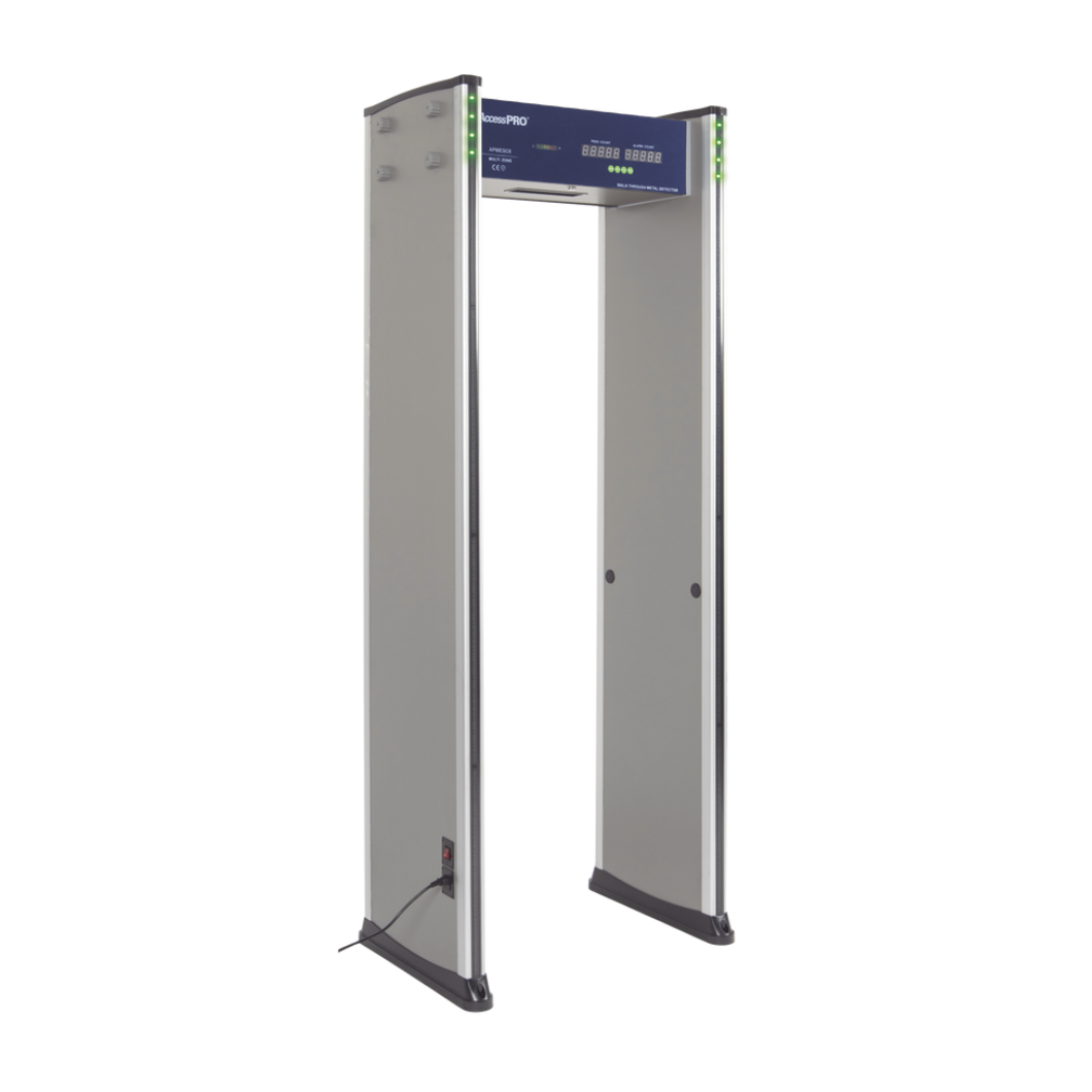 Detector de metales de 6 zonas ACCESSPRO APMESC6 con pantalla y autodiagnóstico
