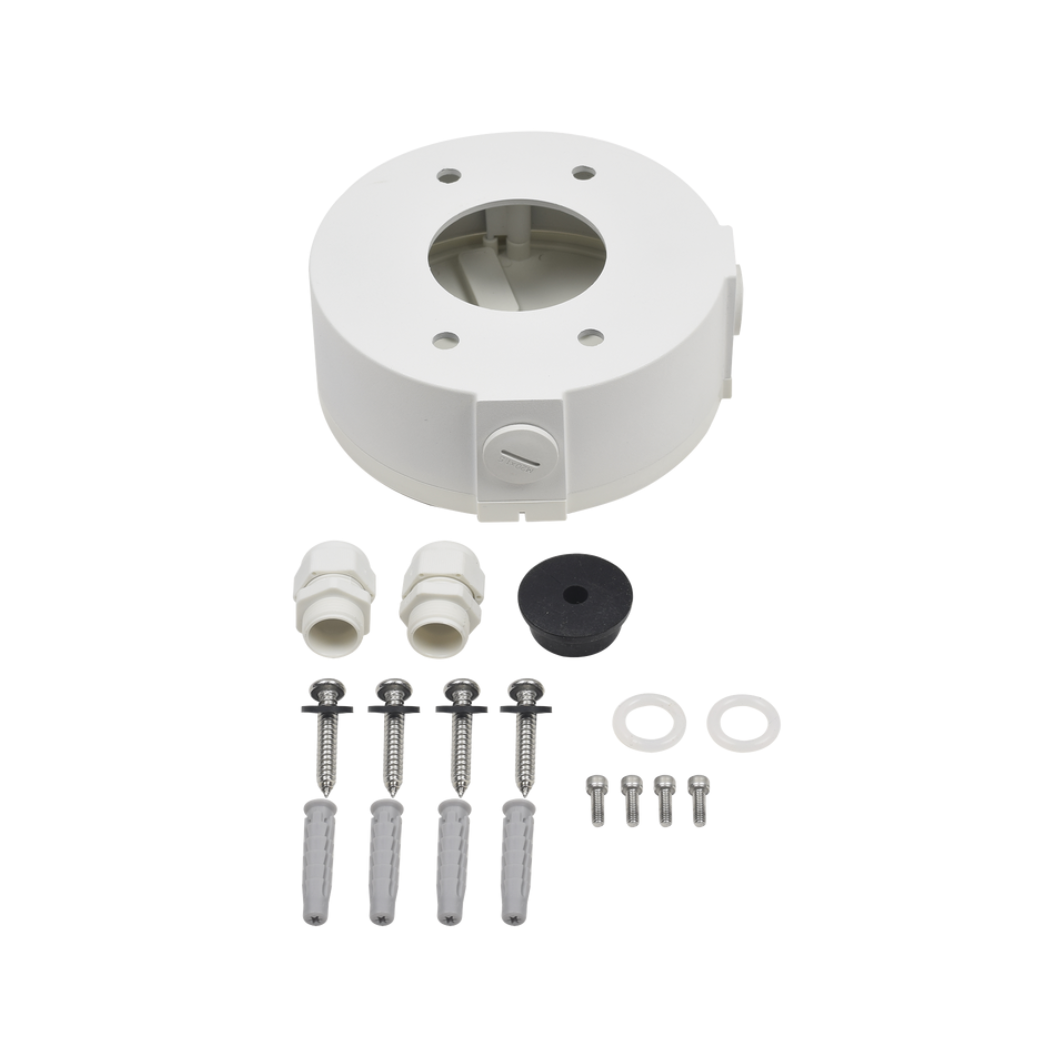 Caja metálica con soporte de múltiples orificios para montaje de cámara