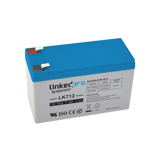Batería AGM 12V 7Ah modelo LK712 marca LinkedPro