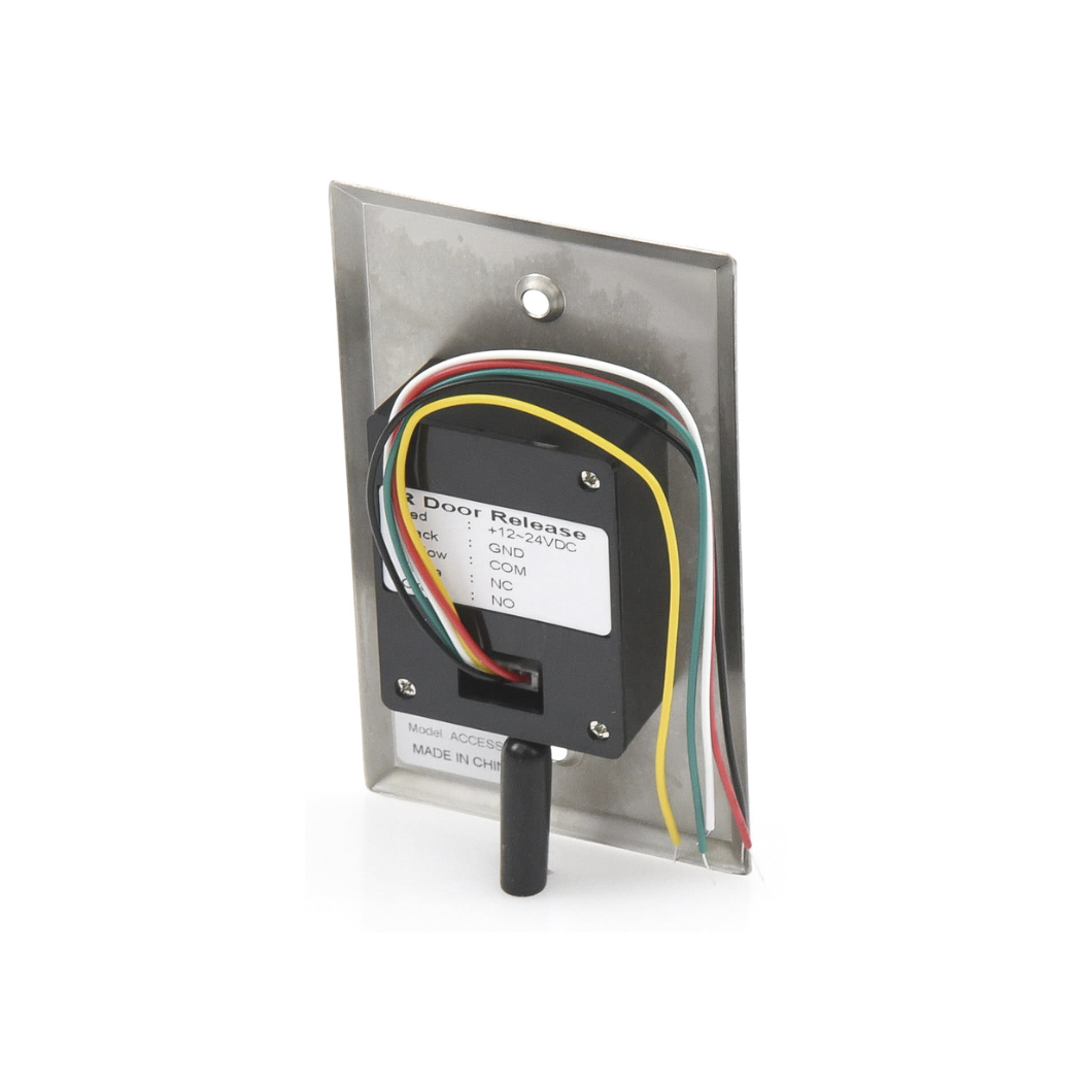 Botón de salida con sensor IR ajustable para detección sin contacto