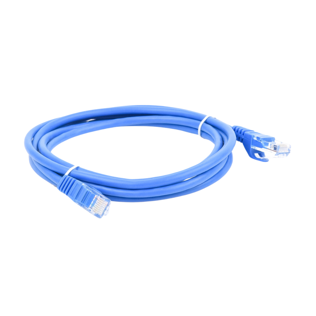 Conectores RJ45 8(8) cable azul Cat5e sin blindaje
