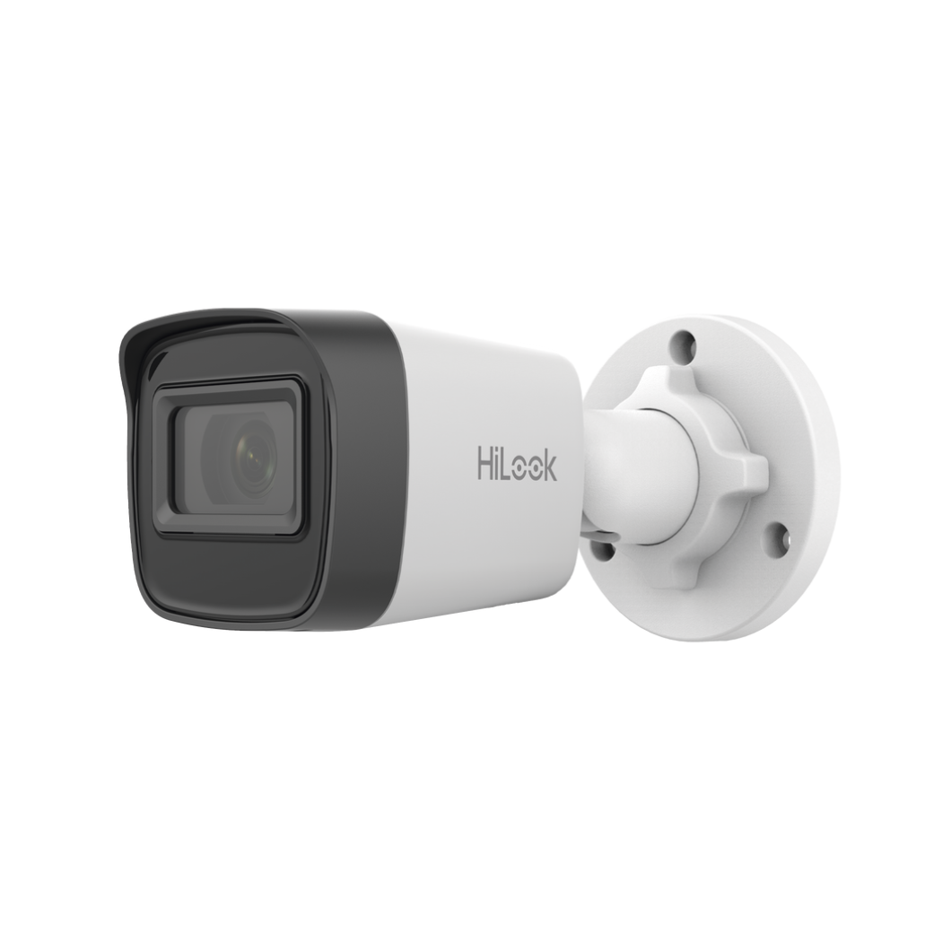 CÁMARA BALA IP HILOOK IPC-B121H-C CON VISIÓN NOCTURNA DE 20 METROS Y POE