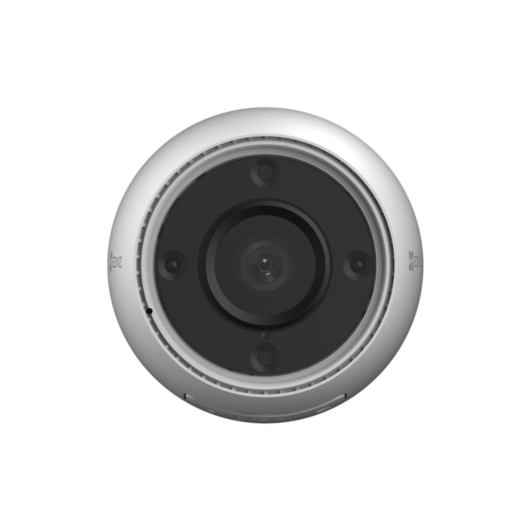 Vista cercana del diseño compacto y moderno de cámara bala EZVIZ CS-H3C