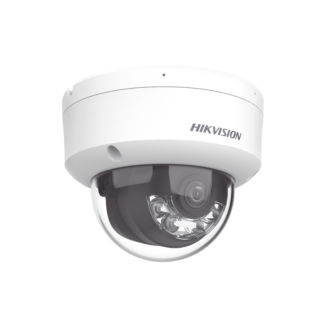Vista lateral de la cámara domo IP HIKVISION DS-2CD1123G2-LIU con lente de 2.8 mm