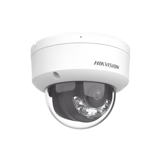 Vista lateral de la cámara domo IP HIKVISION DS-2CD1123G2-LIU con lente de 2.8 mm