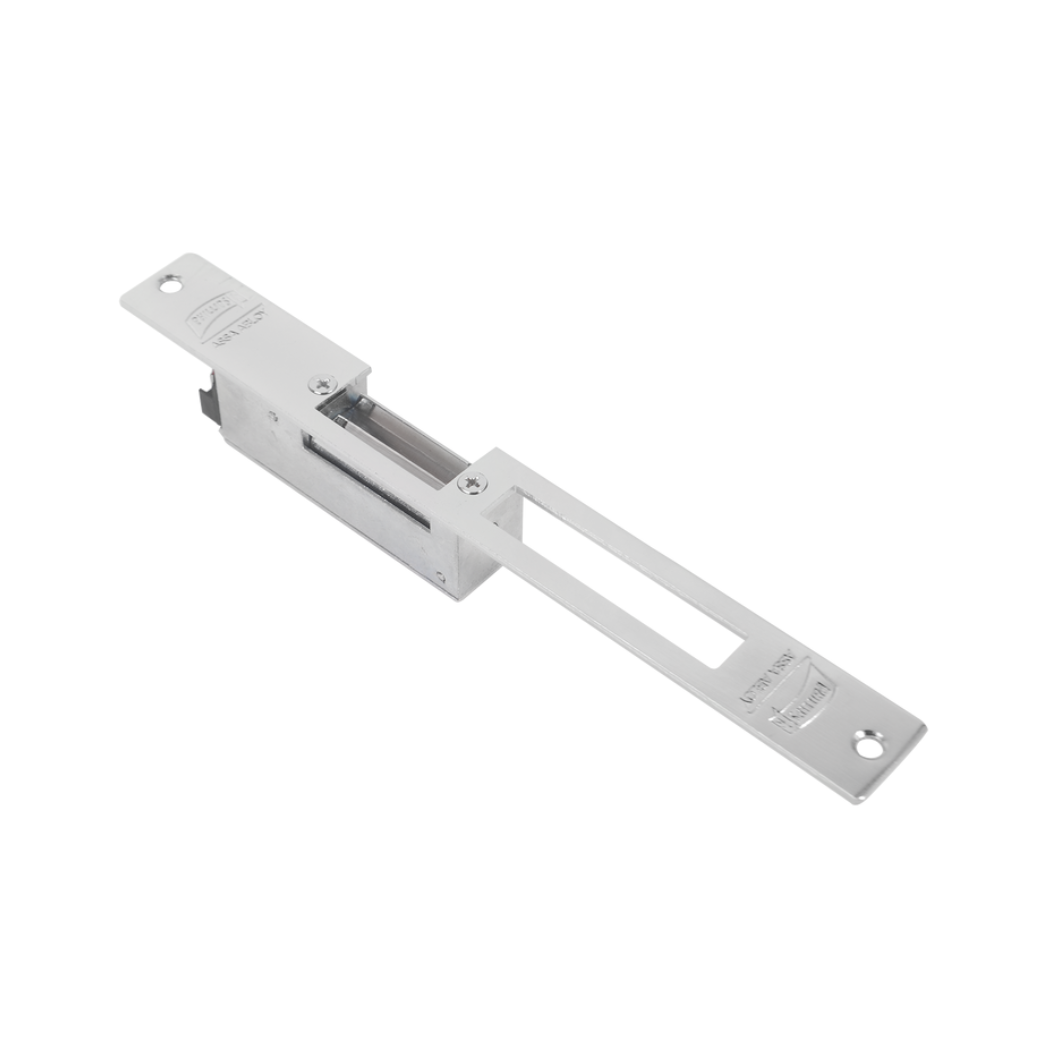 Contrachapa eléctrica PHILLIPS 310C con acabado cromo y cierre por falla