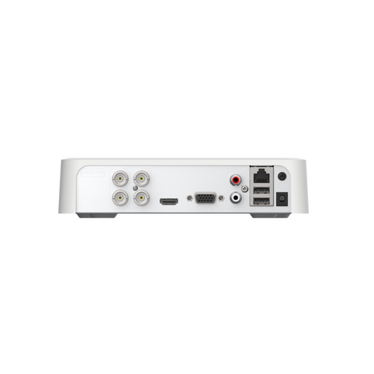 DVR HiLook DVR-104G-M1/T con audio bidireccional por Coaxitron para comunicación remota.