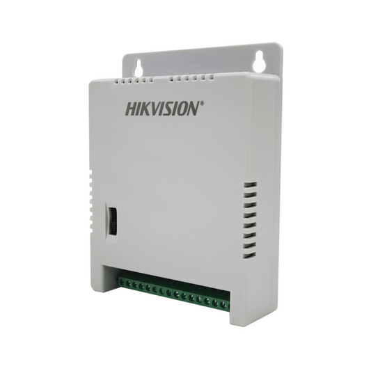 Fuente de poder HIKVISION DS-2FA1205-C8/K vista frontal con 8 salidas