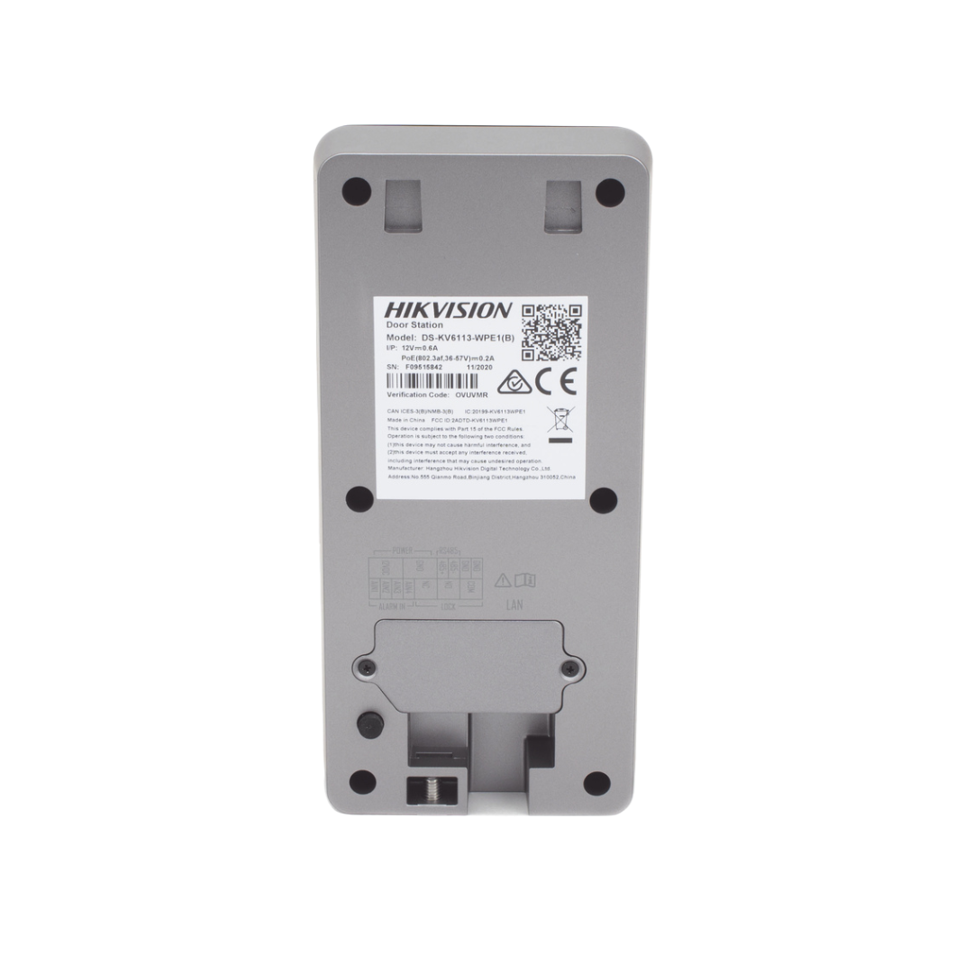 Videoportero DS-KV6113-WPE1(C) con lector de tarjetas Mifare y control remoto