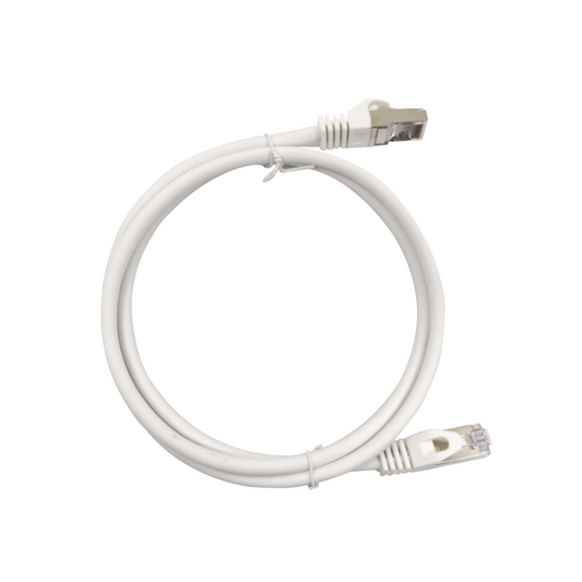 Patch cord Cat6A blindado blanco de 1 metro LINKEDPRO