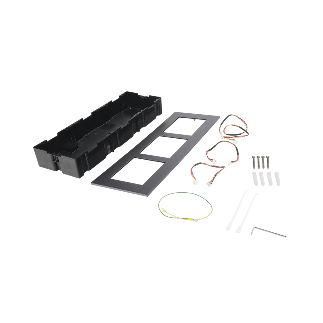 Base de 3 Espacios para Módulos de Videoportero Hikvision (Empotrar)
