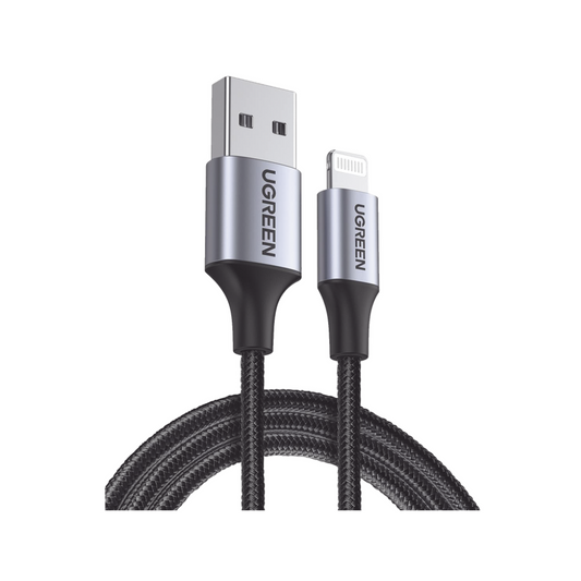 Cable USB-A a Lightning MFi: Carga Rápida, Nylon Trenzado, 1 Metro