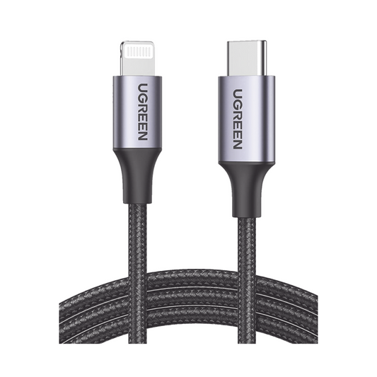 Cable USB-C a Lightning con certificación MFI, para una carga rapida en tus dispositivos apple, con un ancho de banda de hasta 480 Mbps.