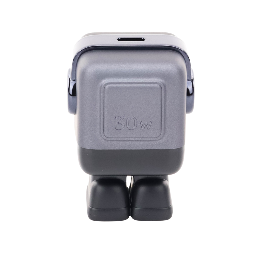 Cargador de 30W Robot Mini GaN Nexode de UGREEN, para Carga rapida y pantalla de carga.