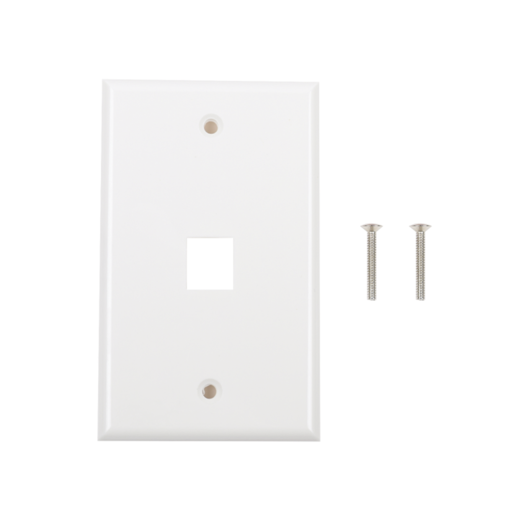 Placa de Pared de 1 Puerto Keystone Blanca