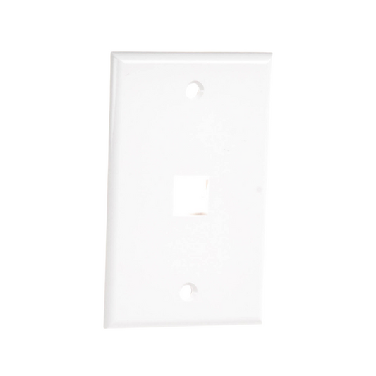Placa de Pared de 1 Puerto Keystone Blanca