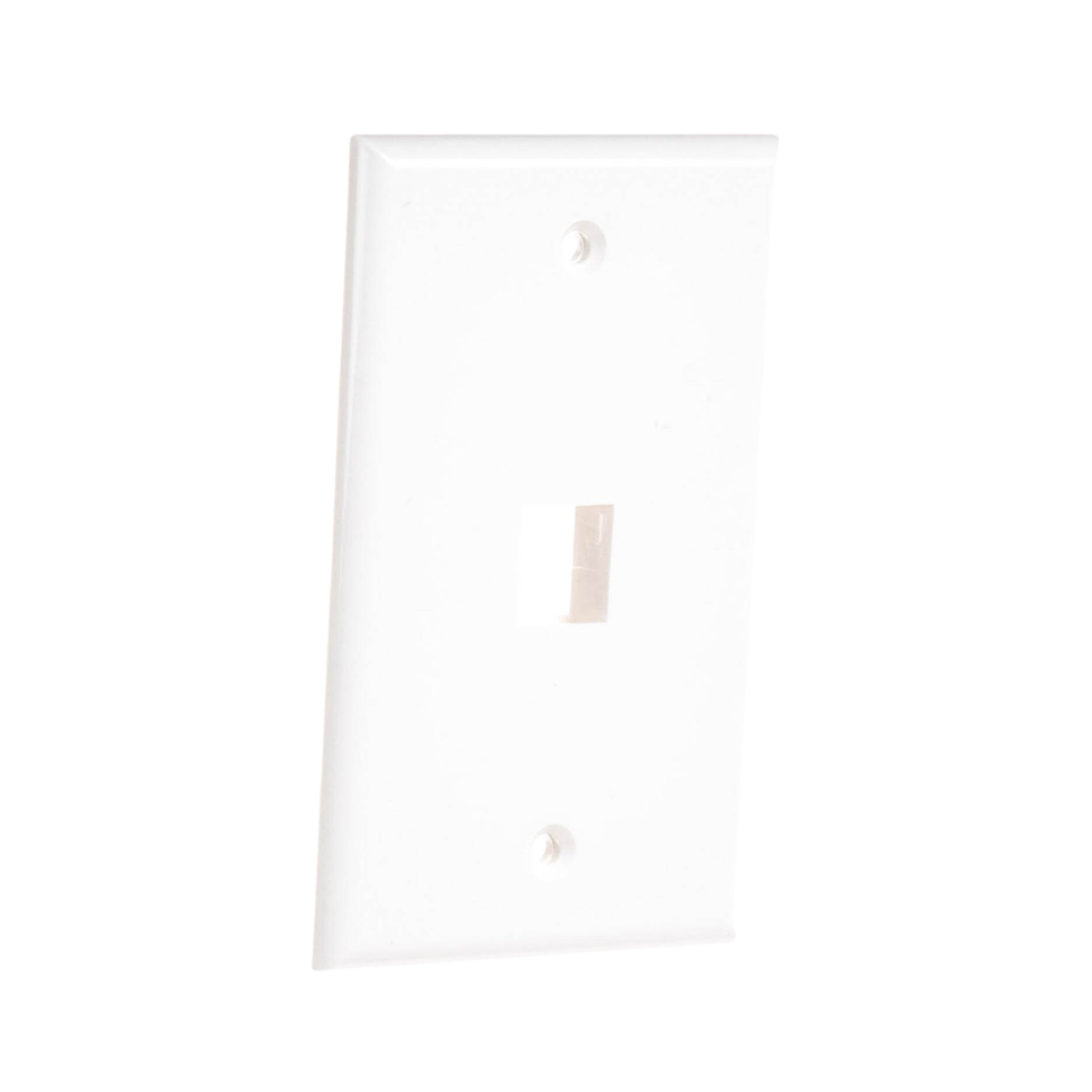 Placa de Pared de 1 Puerto Keystone Blanca