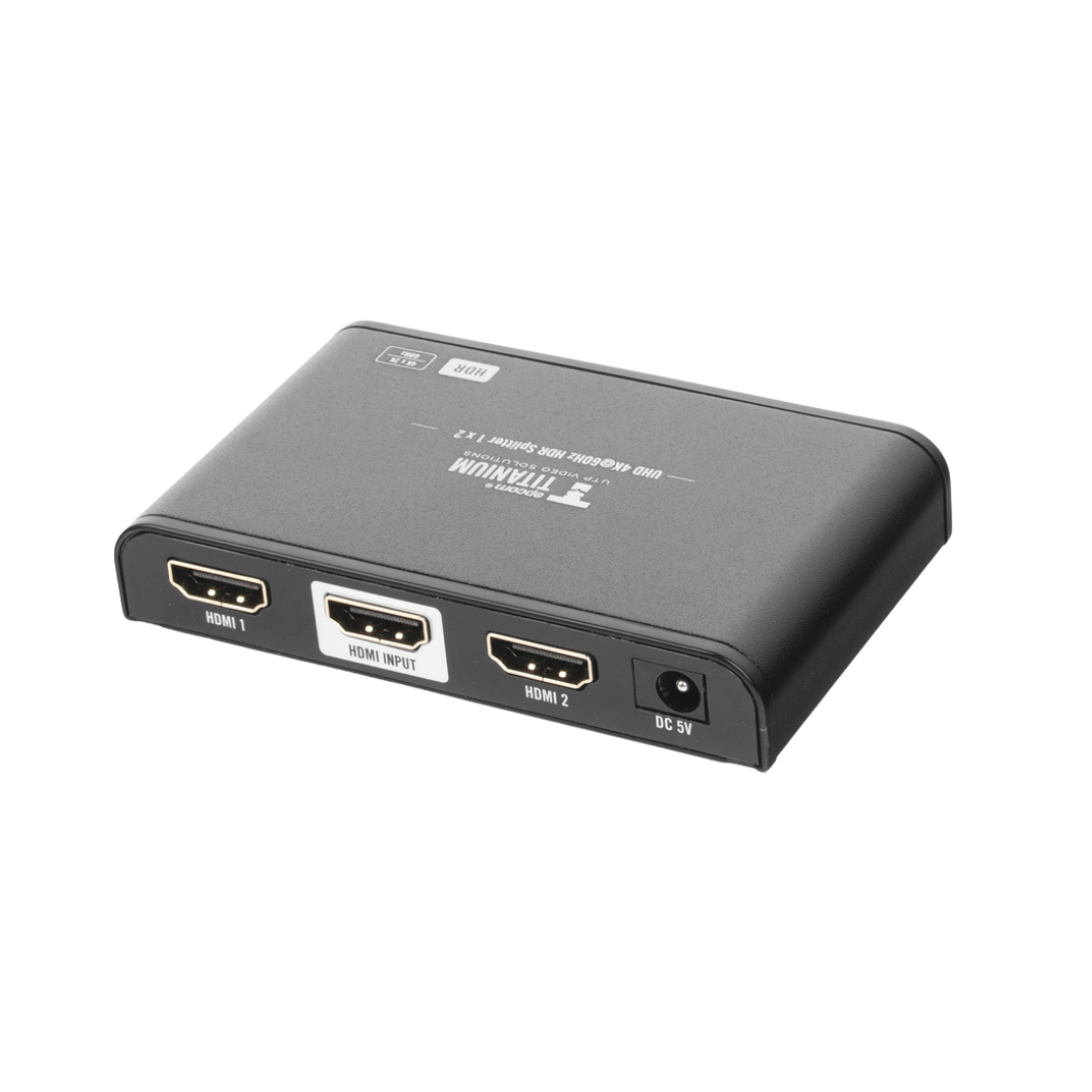 Divisor HDMI 4K con 1 Entrada a 2 Salidas Simultáneas: Soporte 4K×2K, EDID, HDR, HDMI 2.0, HDCP 2.2, Dolby Digital, Longitud de Cable ≤10m