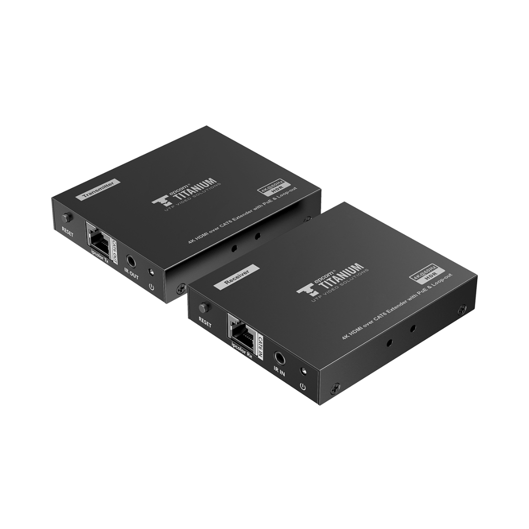 Kit Extensor HDMI 4K a 60Hz a 70 metros por Cat 6/6a/7 con IPCOLOR, CERO LATENCIA, y Salida de Audio