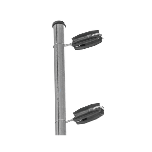 Aislador de Esquina para Poste de Cerco Eléctrico: Resistente a UV y Clima, Negro