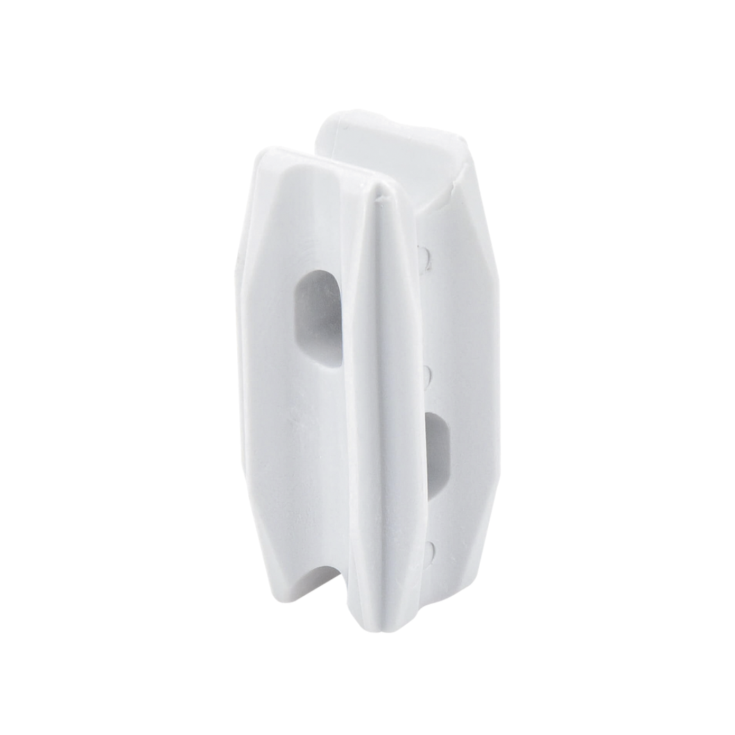 Aislador de Esquina para Poste de Cerco Eléctrico: Resistente a UV y Clima, Gris