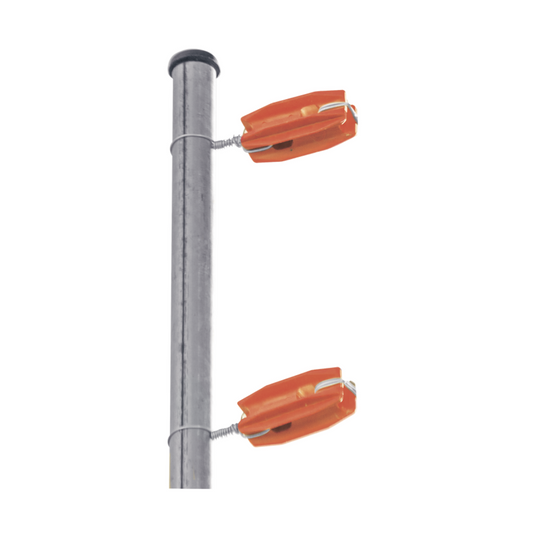 Aislador de Esquina para Poste de Cerco Eléctrico: Resistente a UV y Clima, Naranja