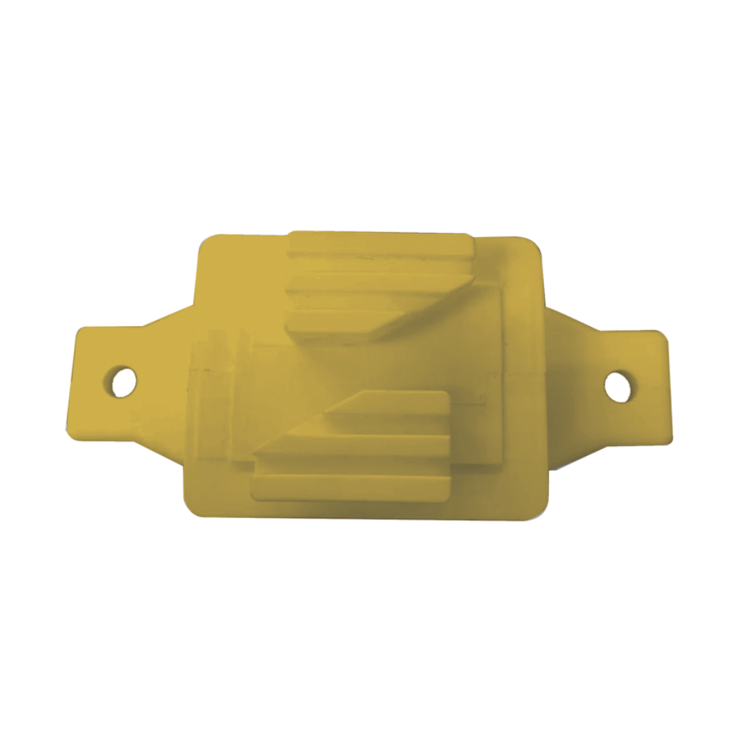 Aislador de Paso Reforzado para Cercos Eléctricos, Resistente al Clima Extremoso, Color Amarillo