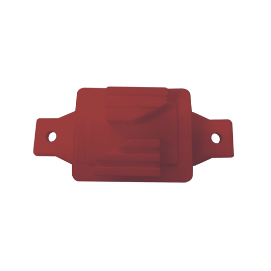 Aislador de Paso Reforzado para Cercos Eléctricos, Resistente al Clima Extremoso, Color Rojo