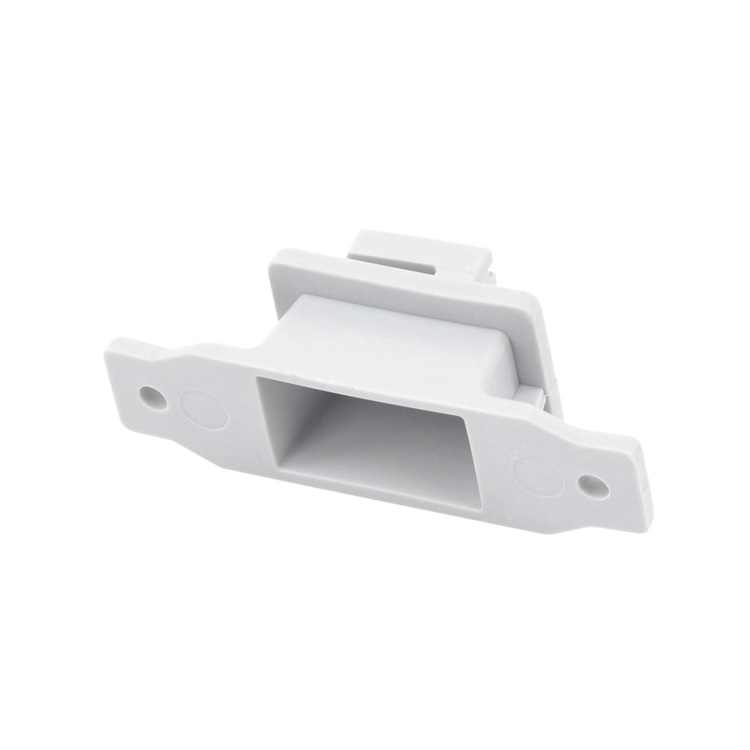 Aislador de Paso Reforzado para Cercos Eléctricos, Resistente al Clima Extremoso, Color Gris