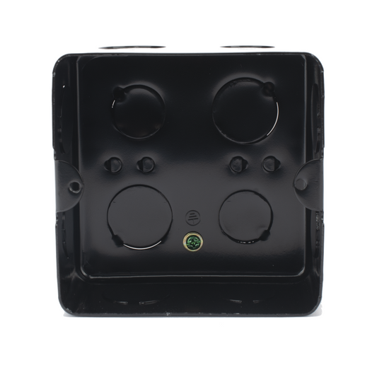 Caja de Registro Galvanizada Negra de 10x10 cm (Código 11000-00000)