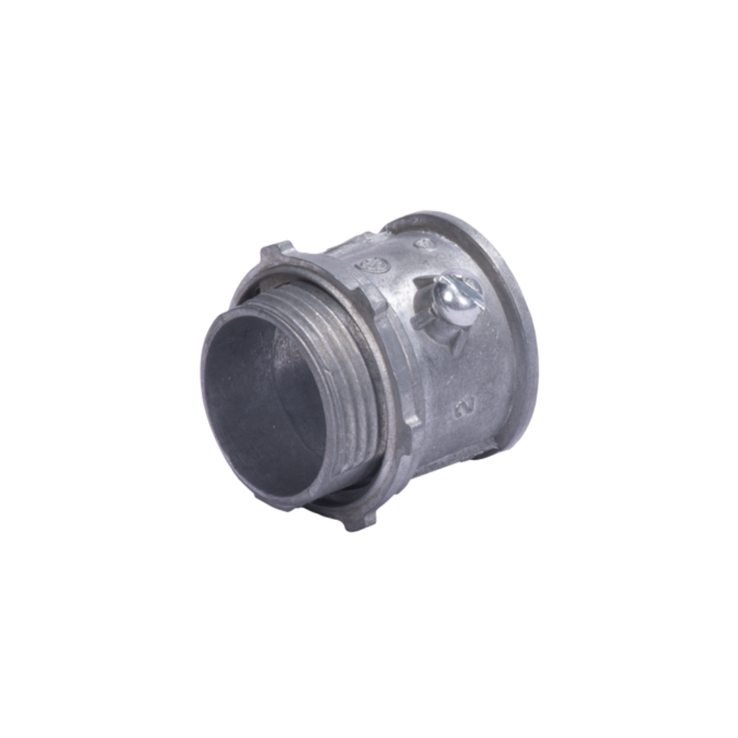Conector Pared Delgada 1/2" (13mm) Galvanizado: Tornillo Tipo Americano