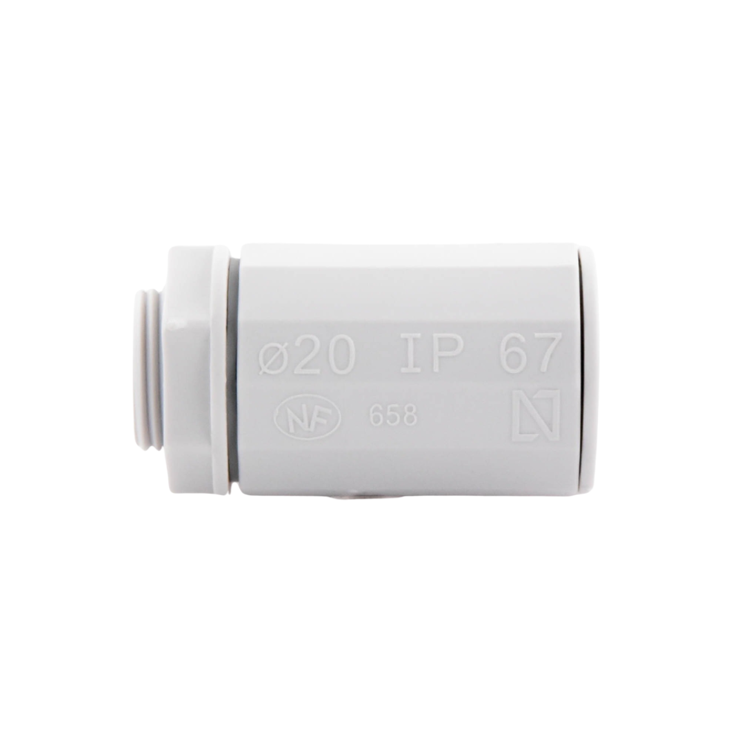 Conector de 20 mm para Tubo Rígido a Caja - PVC Auto-Extinguible