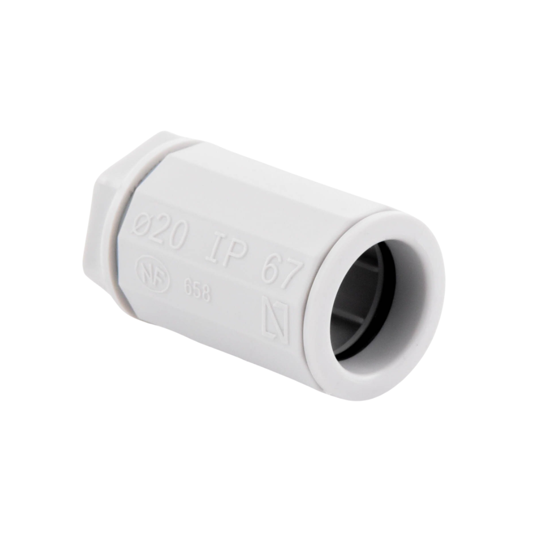 Conector de 20 mm para Tubo Rígido a Caja - PVC Auto-Extinguible