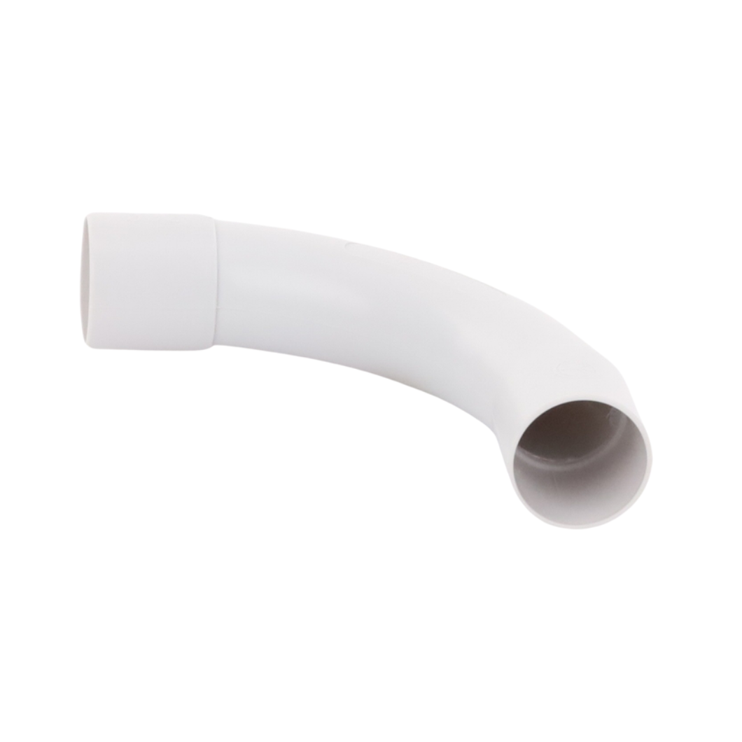 Codo de Radio Cerrado 32mm para Tubo Rígido de Datos, PVC.