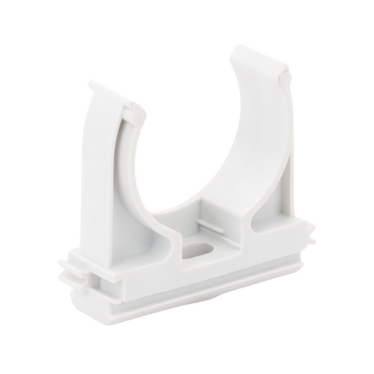 Abrazadera Abierta de Presión 32mm, PVC Auto-Extinguible.