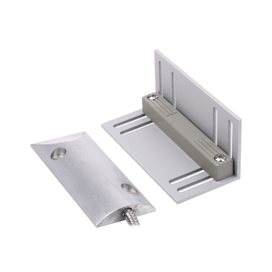 Contacto Magnético de Piso Uso Rudo, GAP 75mm, Cable 55cm, Montaje en "L"