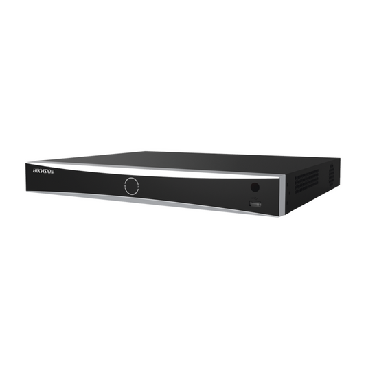 NVR 32 Canales IP, 12MP (4K), AcuSense, Reconocimiento Facial, 2 HDDs, 4K HDMI, No PoE.