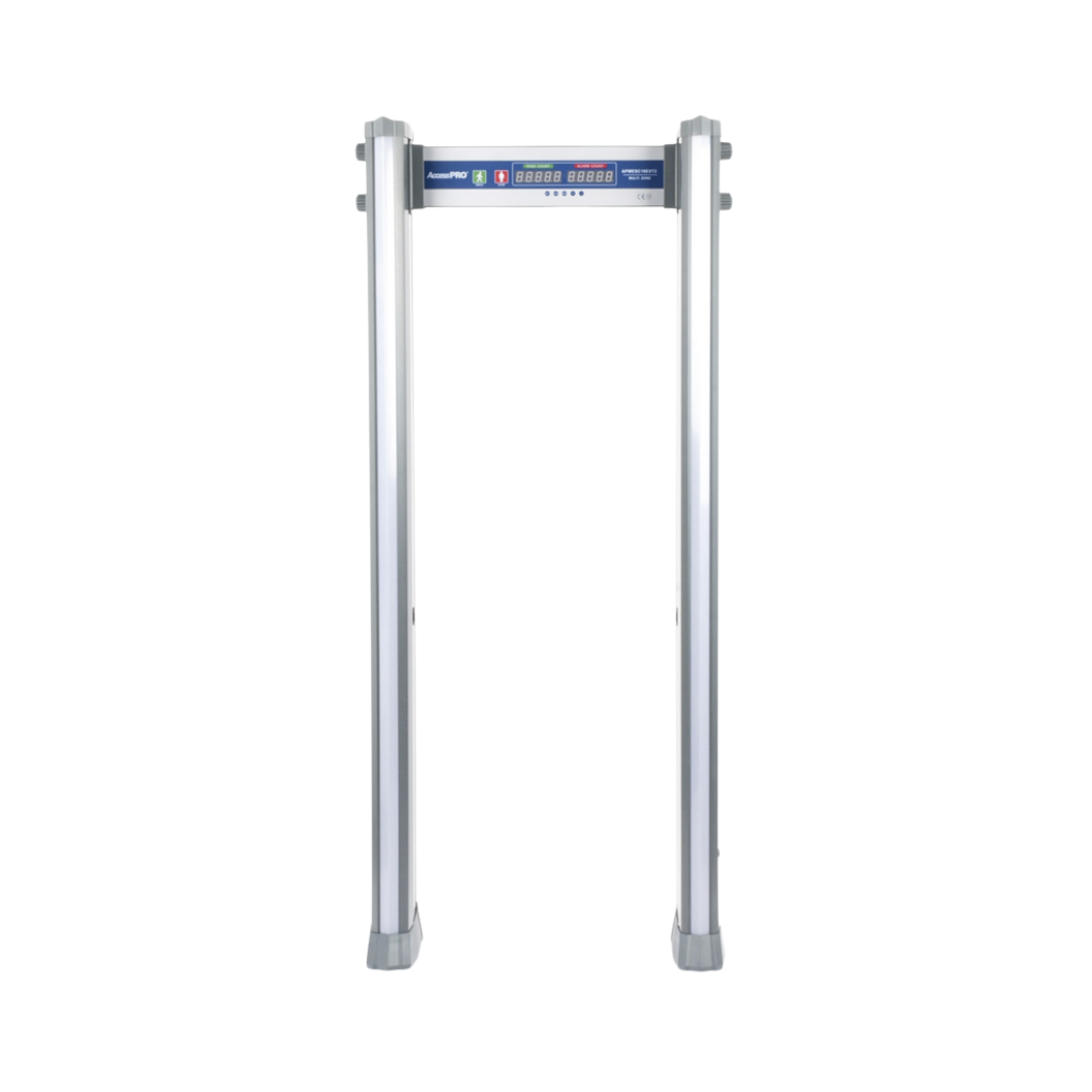 Detector de Metales de 18 Zonas para Uso 100% Exterior con Contador de Personas
