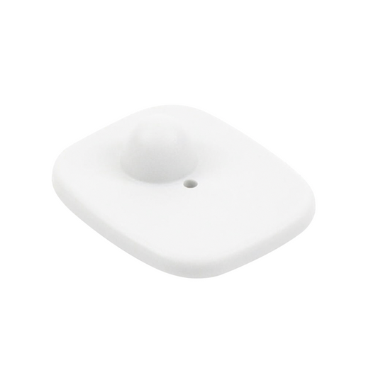 Paquete de 100 Tags RF Cuadrados Blancos para Ropa