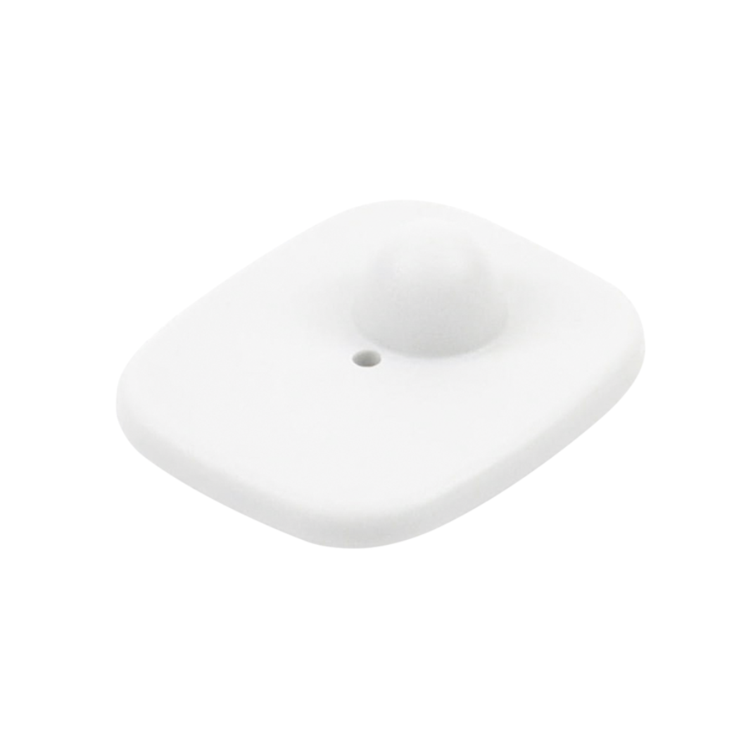 Paquete de 100 Tags RF Cuadrados Blancos para Ropa