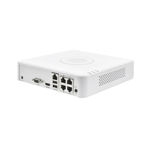 NVR IP de 4 Canales con PoE, Compatible con AcuSense
