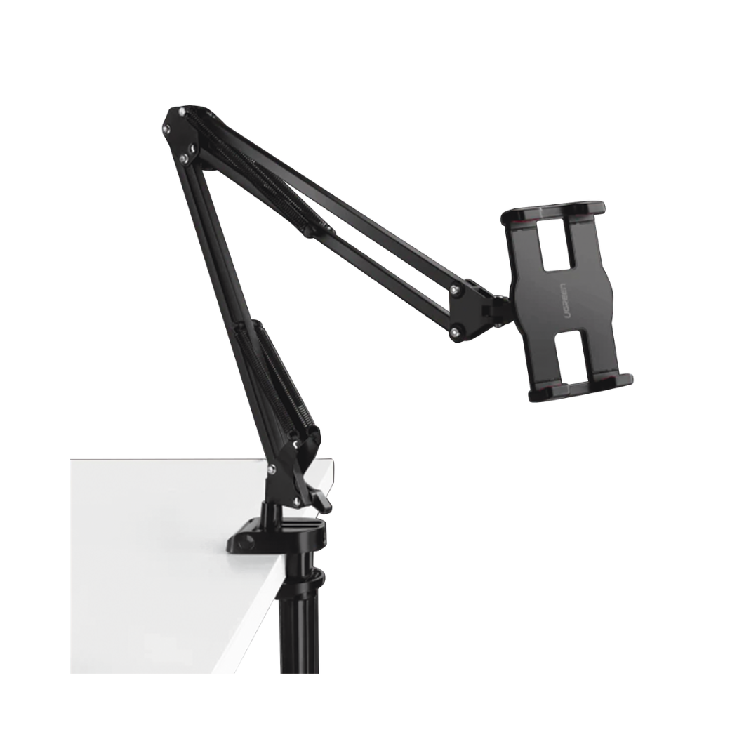 Soporte para Tableta con Brazo tipo Perezoso Ajustable 360°: 4''-12.9'', 1.5 KG, ABS+Metal