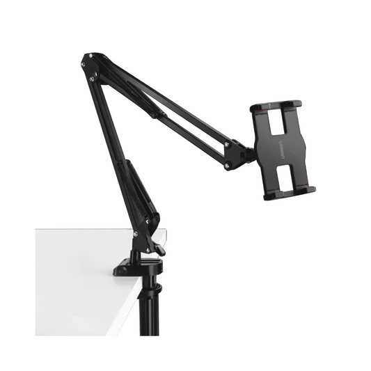 Soporte para Tableta con Brazo tipo Perezoso Ajustable 360°: 4''-12.9'', 1.5 KG, ABS+Metal