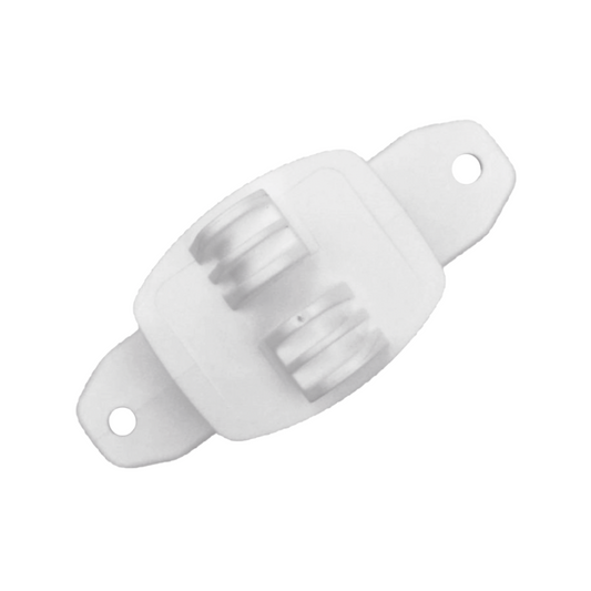 Aislador de Paso Reforzado para Cercos Eléctricos, Resistente al Clima Extremoso, Color Blanco
