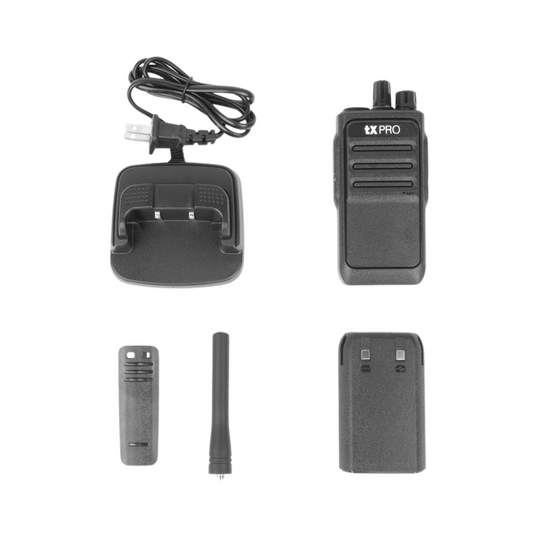 Par de Radios Analógicos UHF, 400-470 MHz, 2 Watts, Preconfigurados