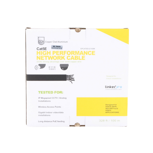 Bobina de Cable Cat5e 100m, CCA, para Interior