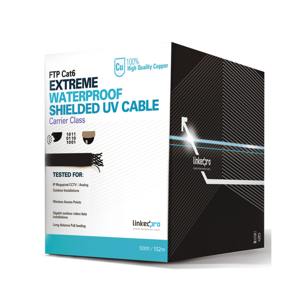 Bobina de Cable Cat6 152.5 M Blindado FTP UL Aplicaciones de Video Vigilancia y Redes de Datos