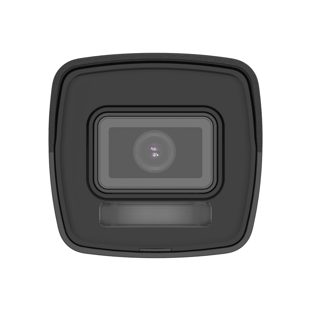 Cámara Bala IP 2 MP Lente 2.8 mm con Micrófono IR 30 Metros Exterior IP67 PoE H.265 Plus ONVIF