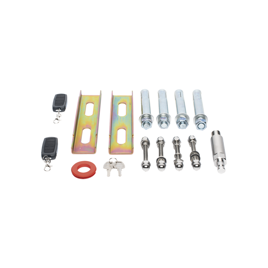 Barrera Vehicular Derecha Articulada 4m, Fin de Carrera Programable, 3s, con Semáforo