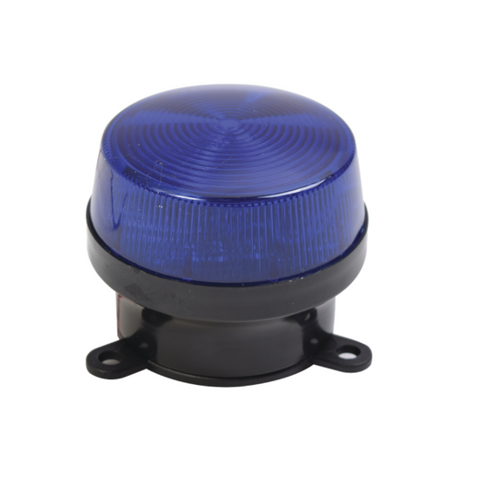 Mini estrobo azul SFIRE SF-STRB para interior con montaje de pestaña